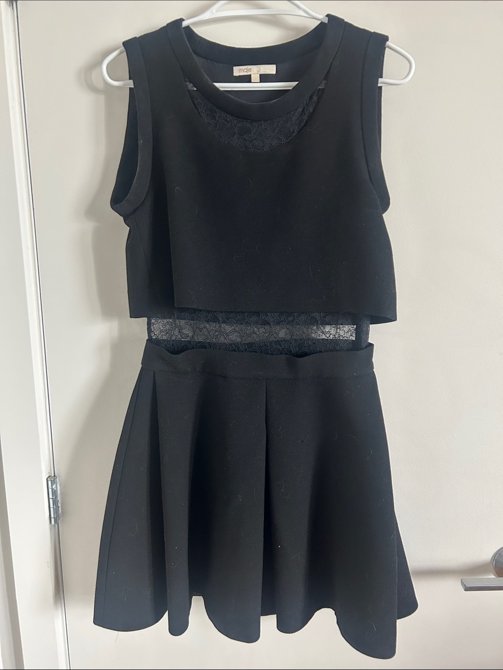 Maje Black Lace Dress